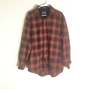 PENDLETON 100% WOOL SHIRT MENS LARGE